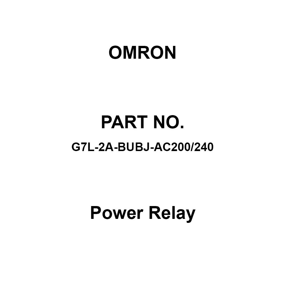 Omron Power Relay A Contact 50 mΩ or less, G7L-2A-BUBJ-AC200/240