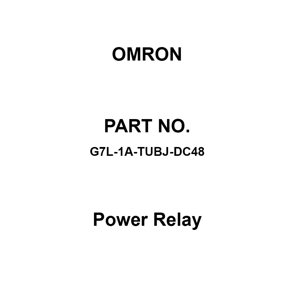 Omron Power Relay A Contact 50 mΩ or less, G7L-1A-TUBJ-DC48