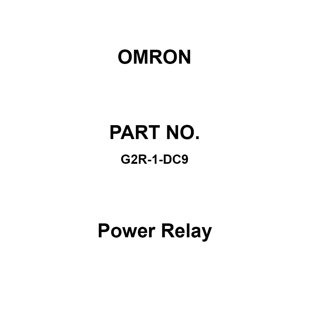 Omron Power Relay DC 9 V Rated Voltage, G2R-1-DC9