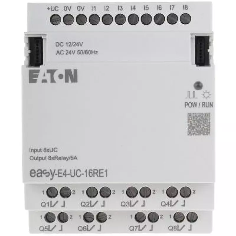 EATON Logic Module Relay 24 ac V Power Supply Voltage 8 No. of Output Relay Output Type, EASY-E4-UC-16RE1