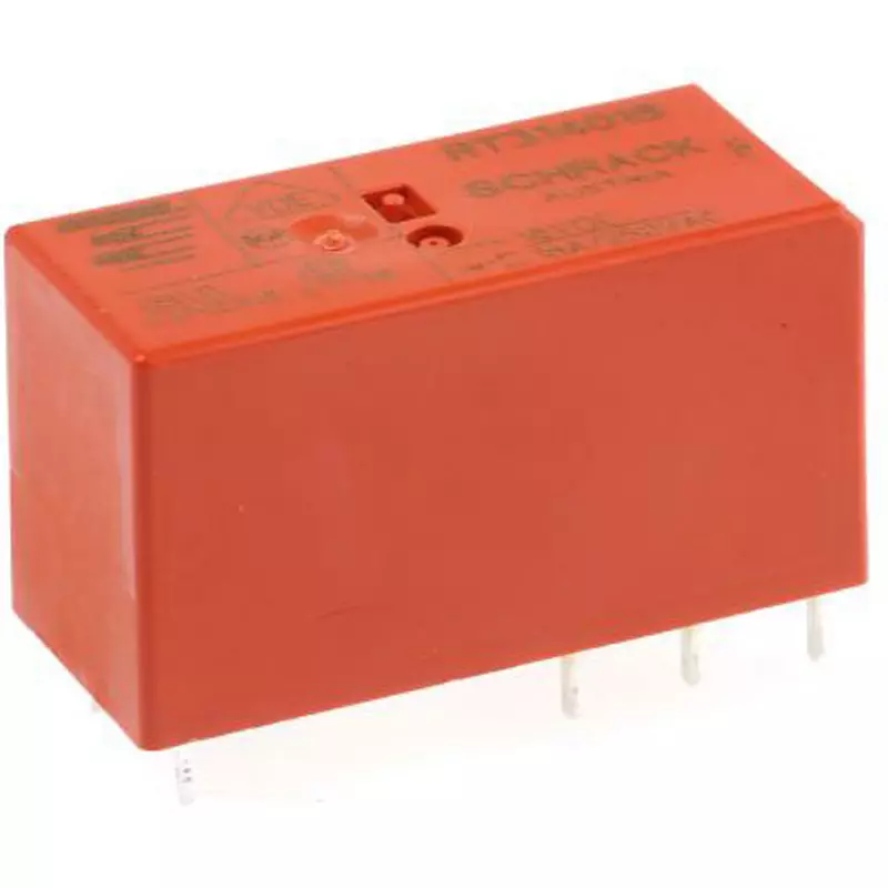 TE CONNECTIVITY Power Relay Board Mounting Type Of Sign SPDT Contact Configuration Through Hole Terminal Type, RT314018 (Pack of 20)