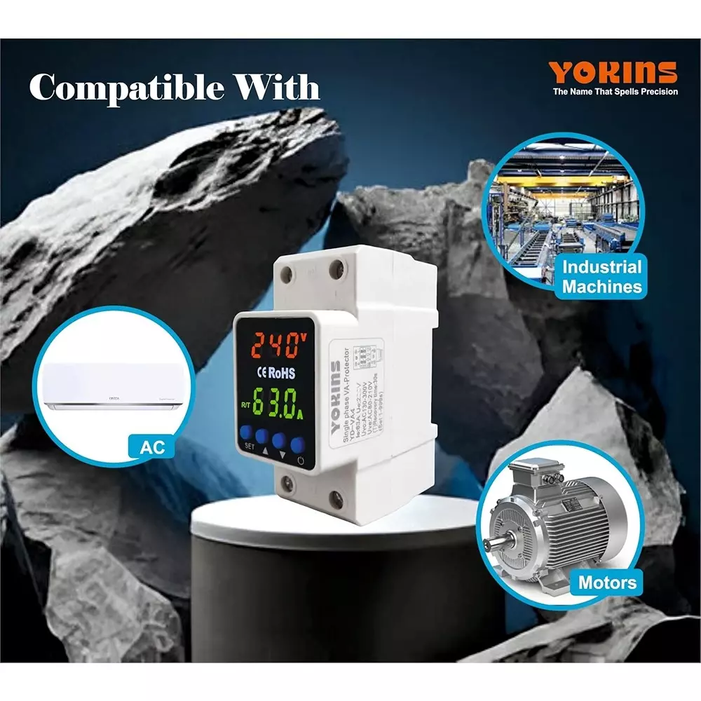 yokins-advanced-adjustable-over-under-voltage-protector-relay-with-overcurrent-protection-63-amp-230-v-din-rail-mount-yd-va4