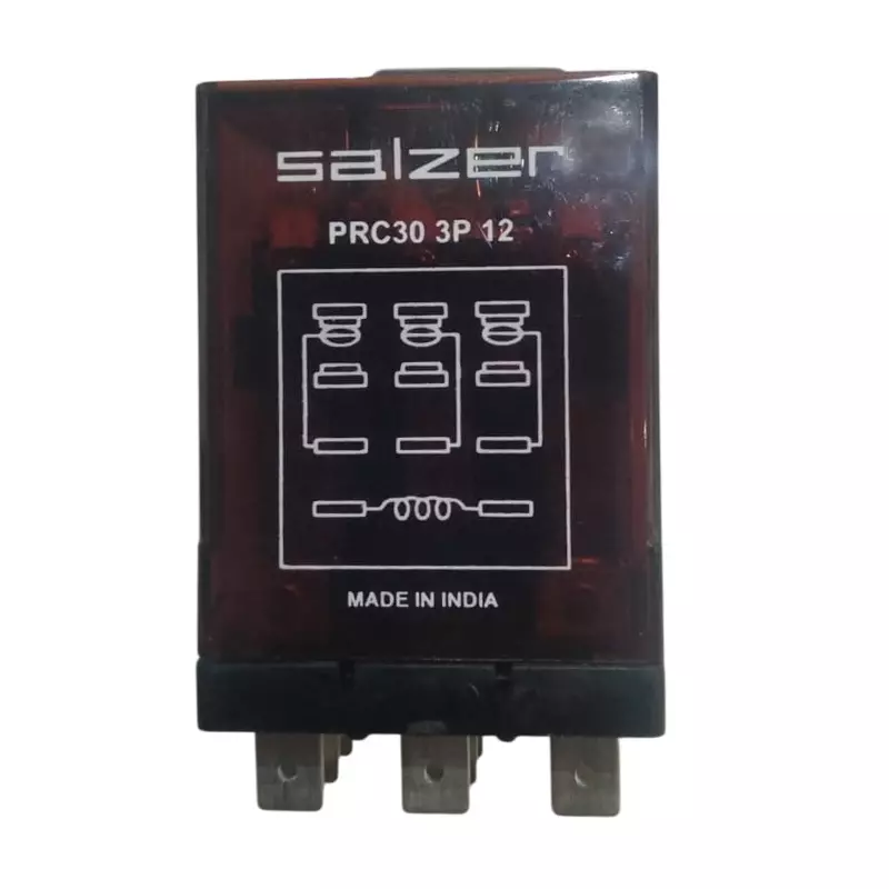 Salzer 12 V DC 3 Pole Power Relay, PRC 30 3P 12 (Pack of 4)