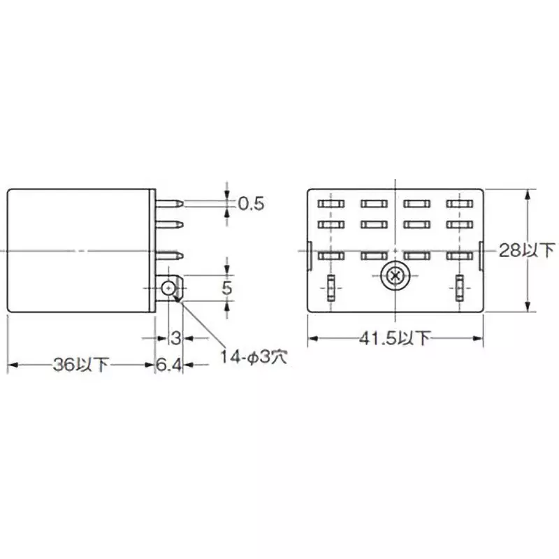 Omron Plug-In Terminal Bi-Power Relay AC24 V 4 Pole, LY4N AC24