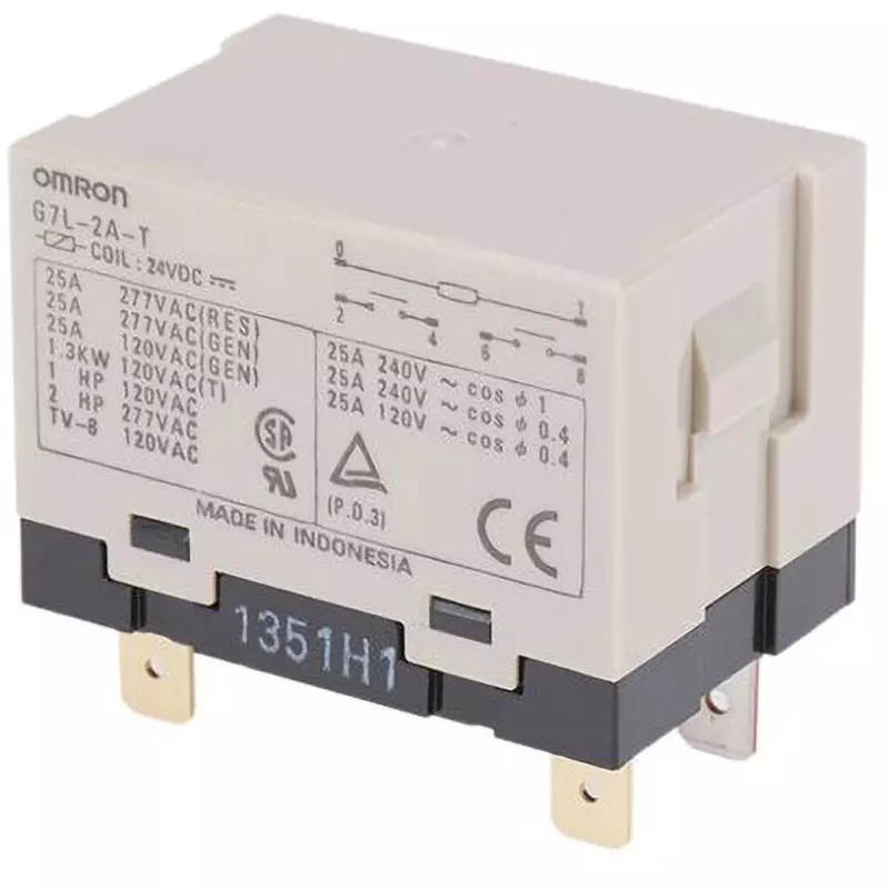 Omron Tab Terminal # 250 Power Relay 1a Contact Configuration, G7L-2A-T 24DC