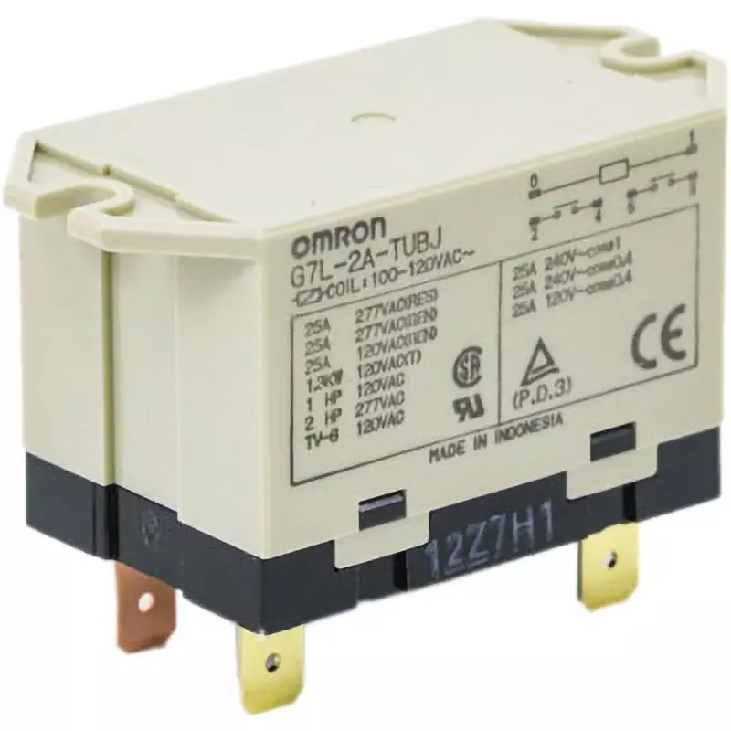 Omron Tab Terminal # 250 Power Relay 1a Contact Configuration, G7L-2A-TUBJ-AC100/120