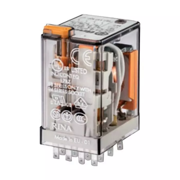 FINDER POWER RELAY, 4PDT, 24VDC, 7A, SOCKET, 553490240074