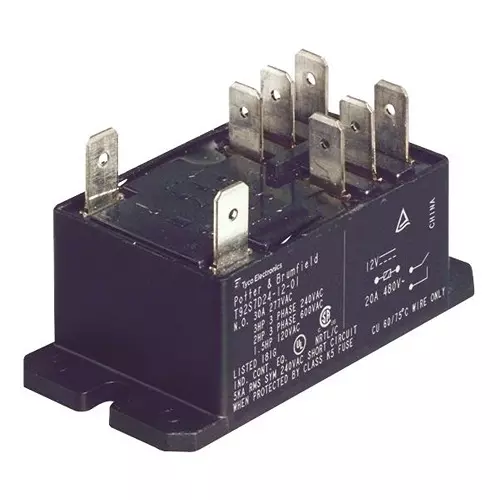 TE CONNECTIVITY RELAY, DPST-NO, 277VAC, 18VDC, 30A, T92S7D22-18....