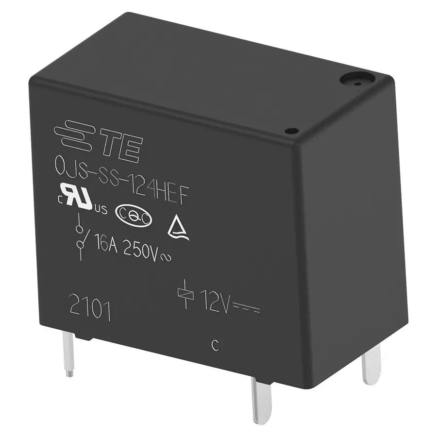 TE CONNECTIVITY POWER RELAY, SPST-NO, 24VDC, 16A, THT, OJS-SS-124HEF,00000