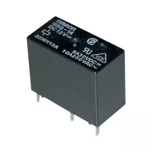 OMRON ELECTRONIC COMPONENTS POWER RELAY, SPDT, 5VDC, 10A, THT, G5Q-14-EU DC5