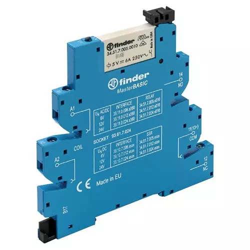 FINDER Relay, Spdt, 250VAC, 6A, 39.11.0.012.0060