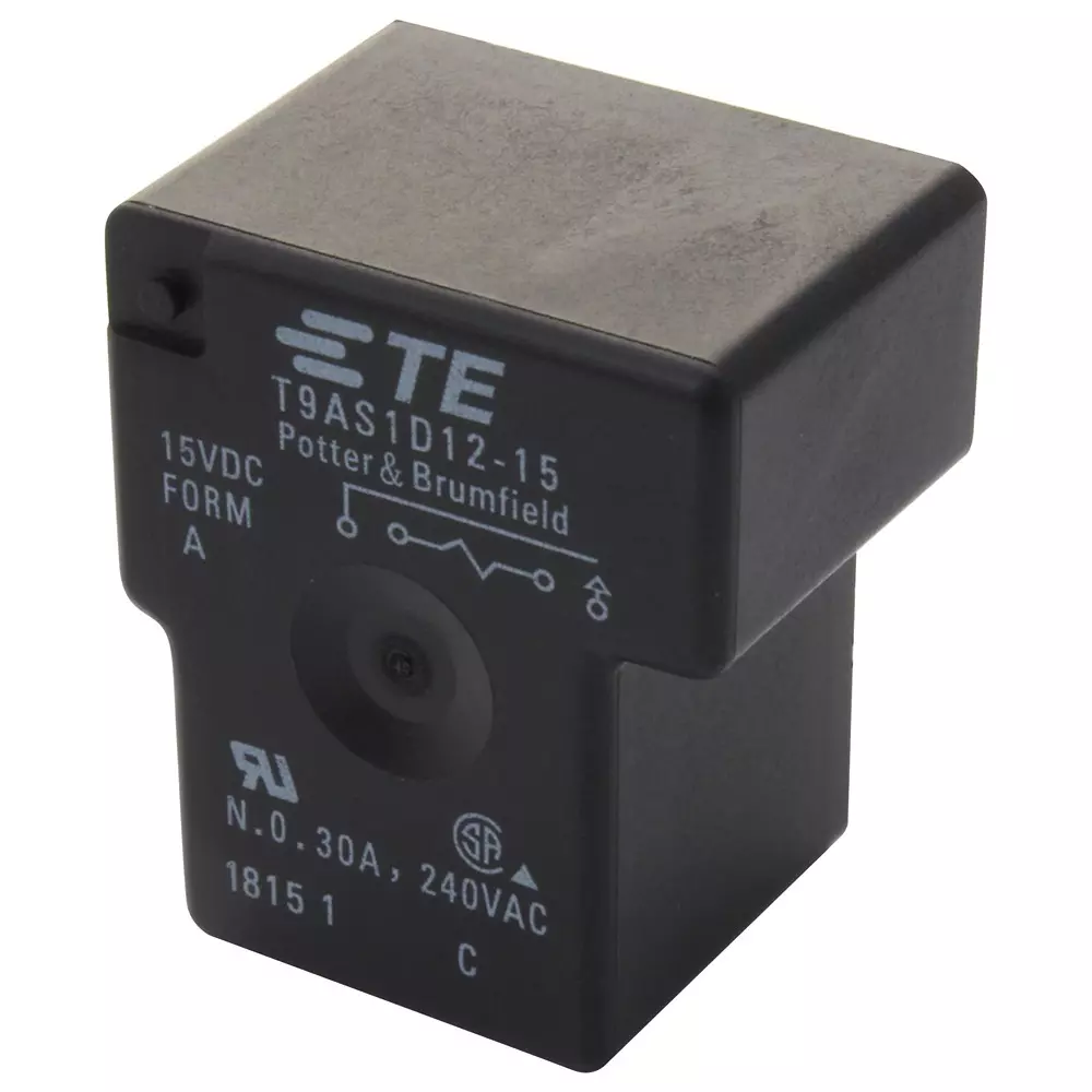POTTER&BRUMFIELD - TE CONNECTIVITY Power Relay, Spst-No, 30A, 277VAC, Th, T9AS1D12-15