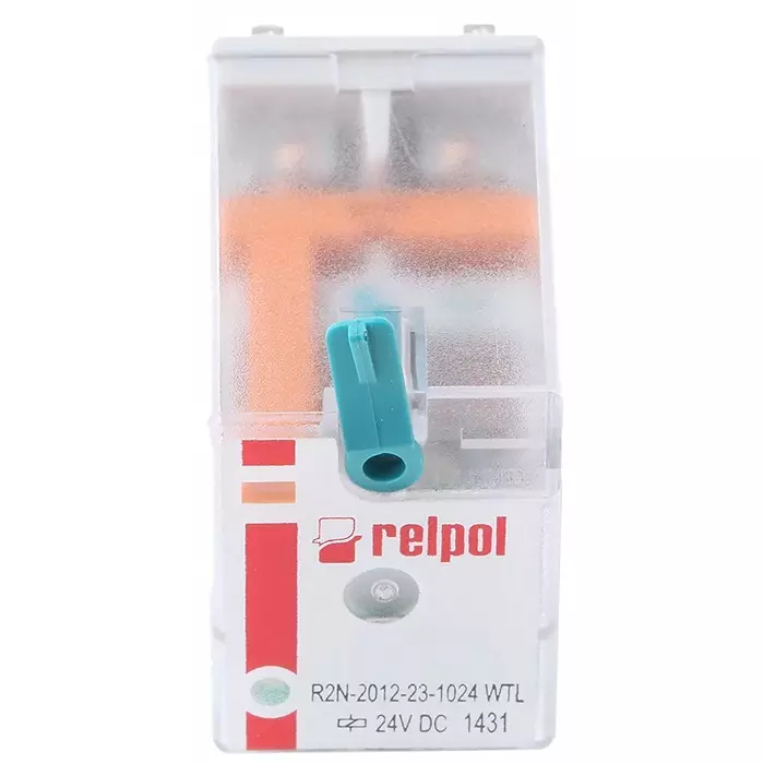 Relpol R2N Power Relay Plug In DPDT Plug In 24 V DC 640 Ω, R2N-2012-23-1024-WTL