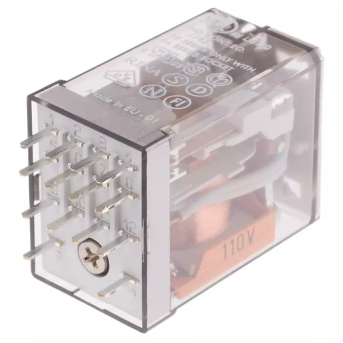 finder-pcb-mount-power-relay-110-v-ac-coil-7-a-switching-current-4pdt-551481100000