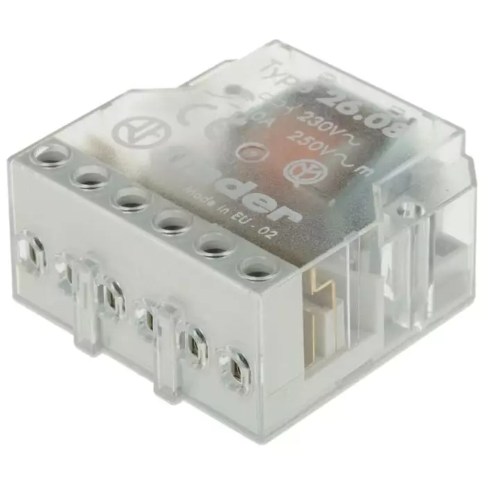Finder Panel Mount Modular Step Relay 230 V AC Coil 10 A Switching Current DPST-2NO, 26.08.8.230.0000