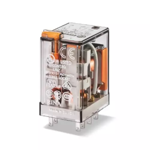 Finder Plug In Relay 220 V DC Coil 10 A Switching Current, 553292200040