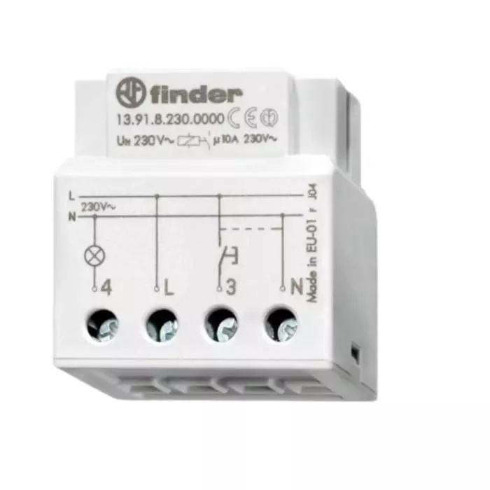 Finder Switch Box Relay 230 V AC Coil 10 A Switching Current SPST, 139182300000 (Pack of 5 Pcs)
