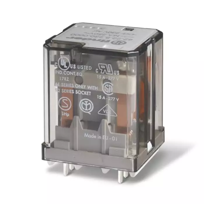 Finder PCB Mount Power Relay 24 V Coil 16 A Switching Current 3PDT, 62.23.9.024.4040
