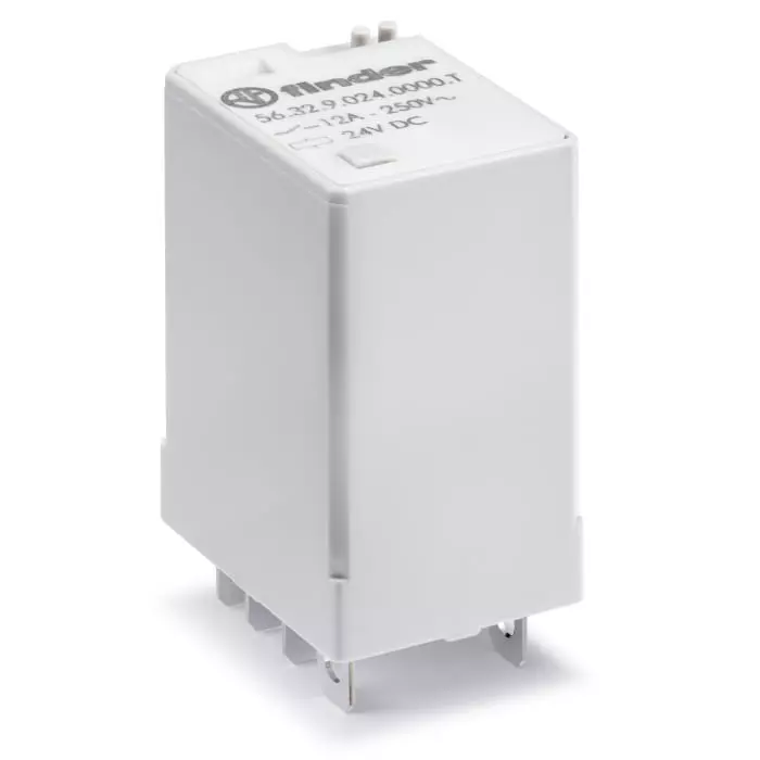 Finder Plug-In Mount Power Relay Module 72 V DC Coil 12 A Switching Current, 563290720000T (Pack of 10 Pcs)
