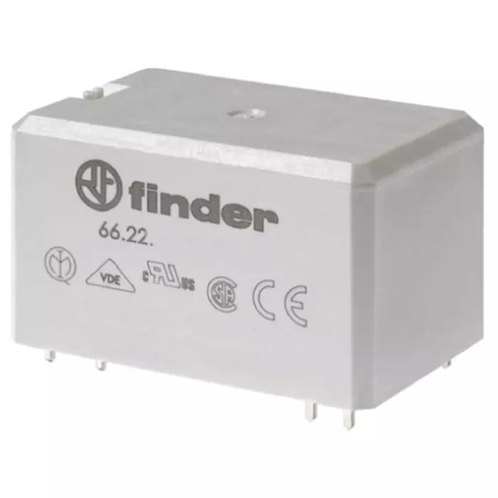 Finder PCB Mount Power Relay 24 V DC Coil 50 A Switching Current DPST, 66.22.9.024.0600
