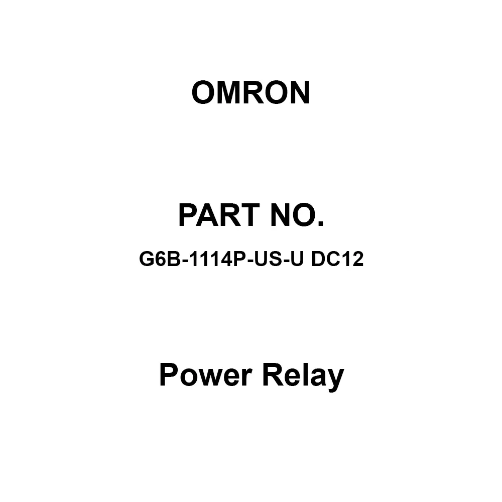 Omron Power Relay 1A Contact Configuration, G6B-1114P-US-U DC12