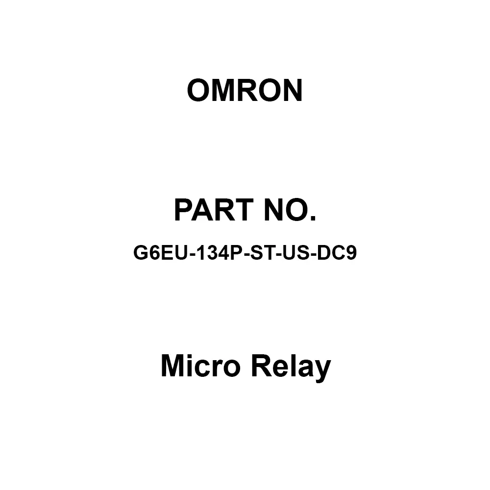Omron Micro Relay DC 9 V Rated Voltage, G6EU-134P-ST-US-DC9