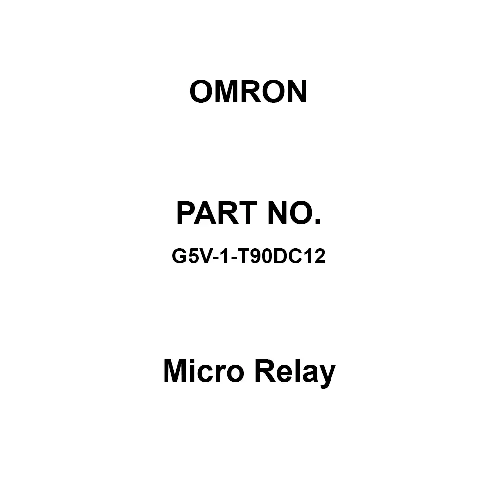 Omron Micro Relay DC 12 V Rated Voltage, G5V-1-T90DC12