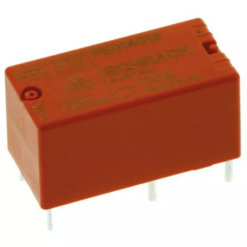 TE CONNECTIVITY Power Relay Board Mounting Type Of Sign SPDT Contact Configuration Through Hole Terminal Type, PE014012 (Pack of 25)
