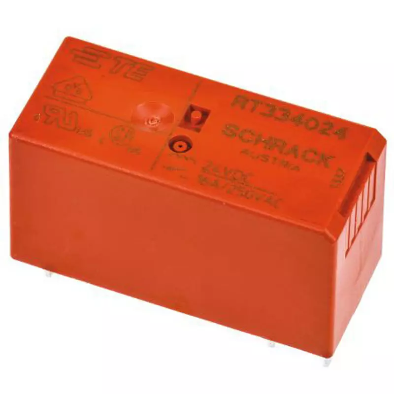 TE CONNECTIVITY Power Relay Board Mounting Type Of Sign SPST Contact Configuration Through Hole Terminal Type, RT334024