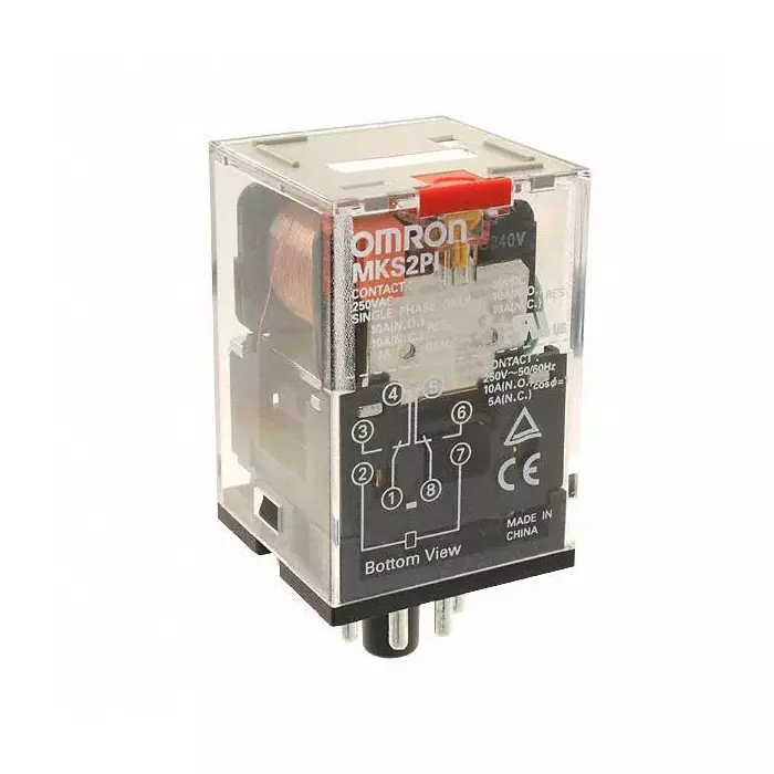 OMRON INDUSTRIAL AUTOMATION Power Relay 10 Amp Contact Current DPDT 48 V DC, MKS2PI DC48