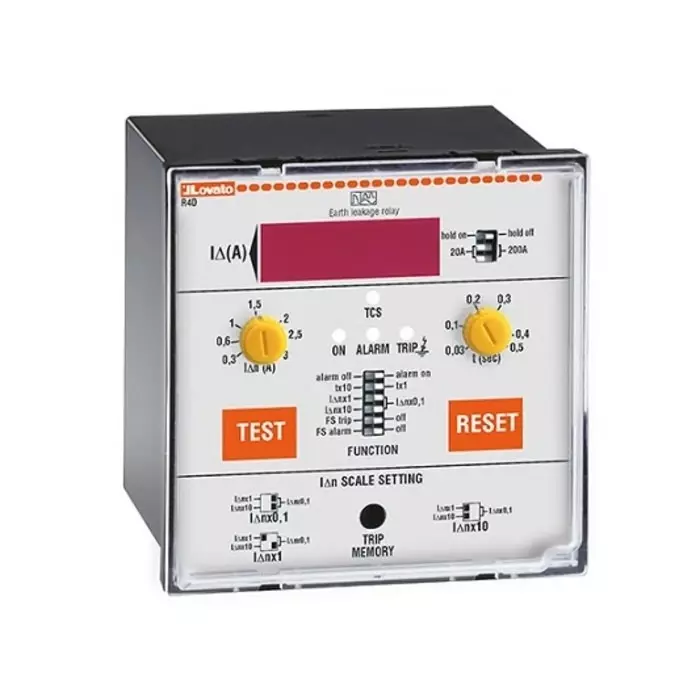 Lovato Earth Leakage Relay, 50 Hz, 60 Hz Frequency, 0.03 - 30A Leakage, 2 Output, R4D415