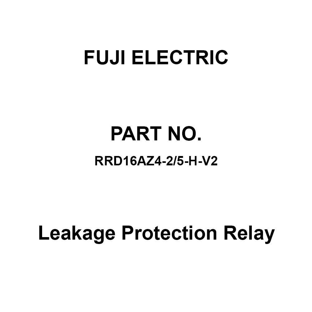 Fuji Electric Leakage Protection Relay 2C (Built-In) Contact Configuration, RRD16AZ4-2/5-H-V2