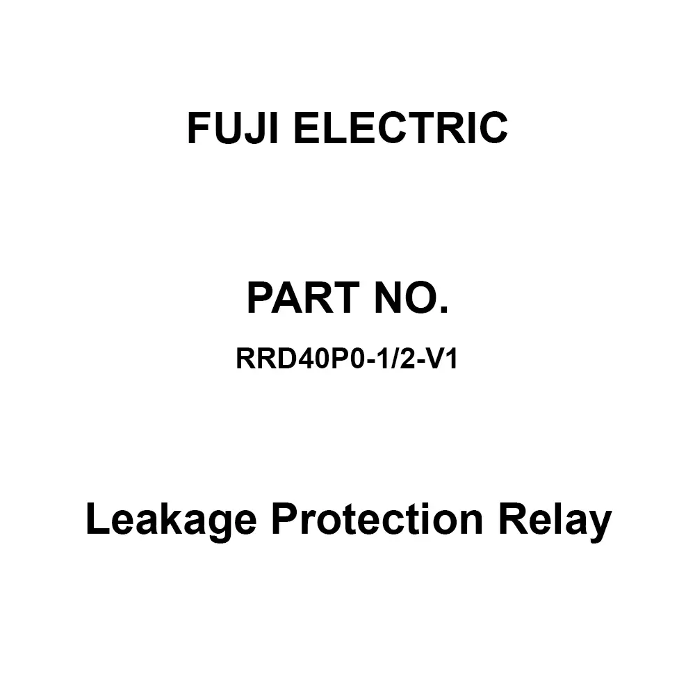 Fuji Electric Leakage Protection Relay 2C (Built-In) Contact Configuration, RRD40P0-1/2-V1