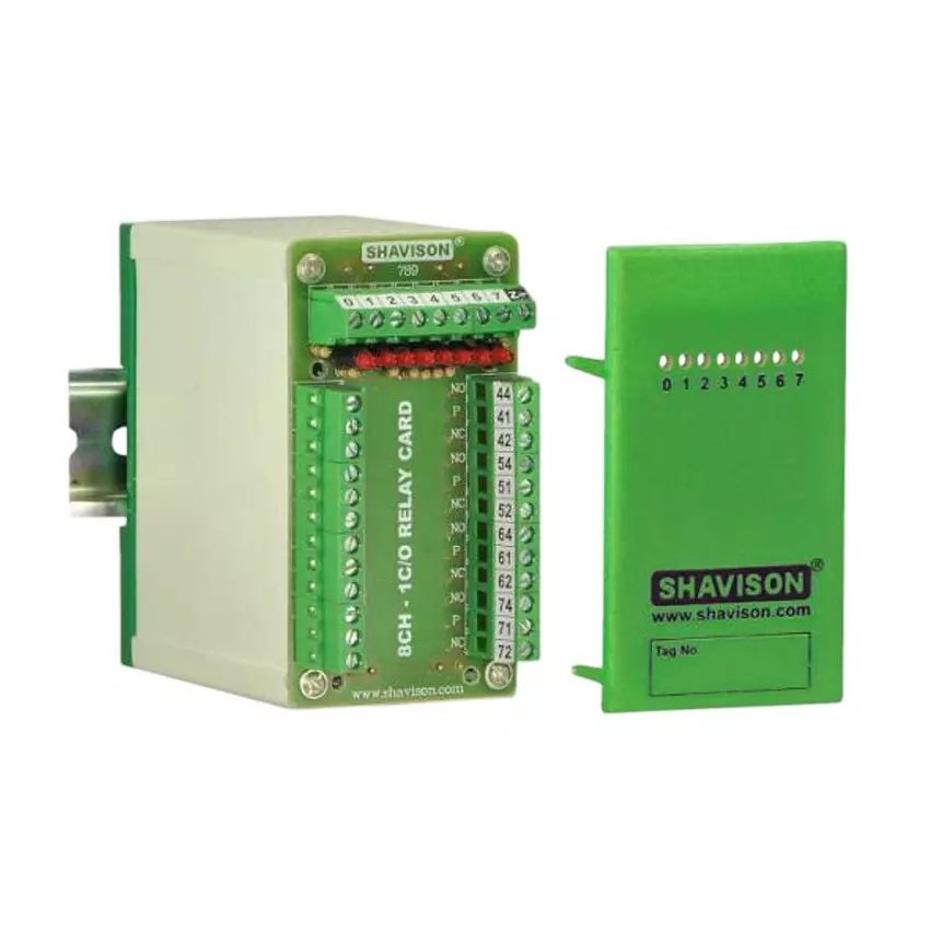 Shavison 1 C/O 8 Channels Relay Module Space Saver 24 V DC and 25 mA Per Channel, AS789-24V-P-SH