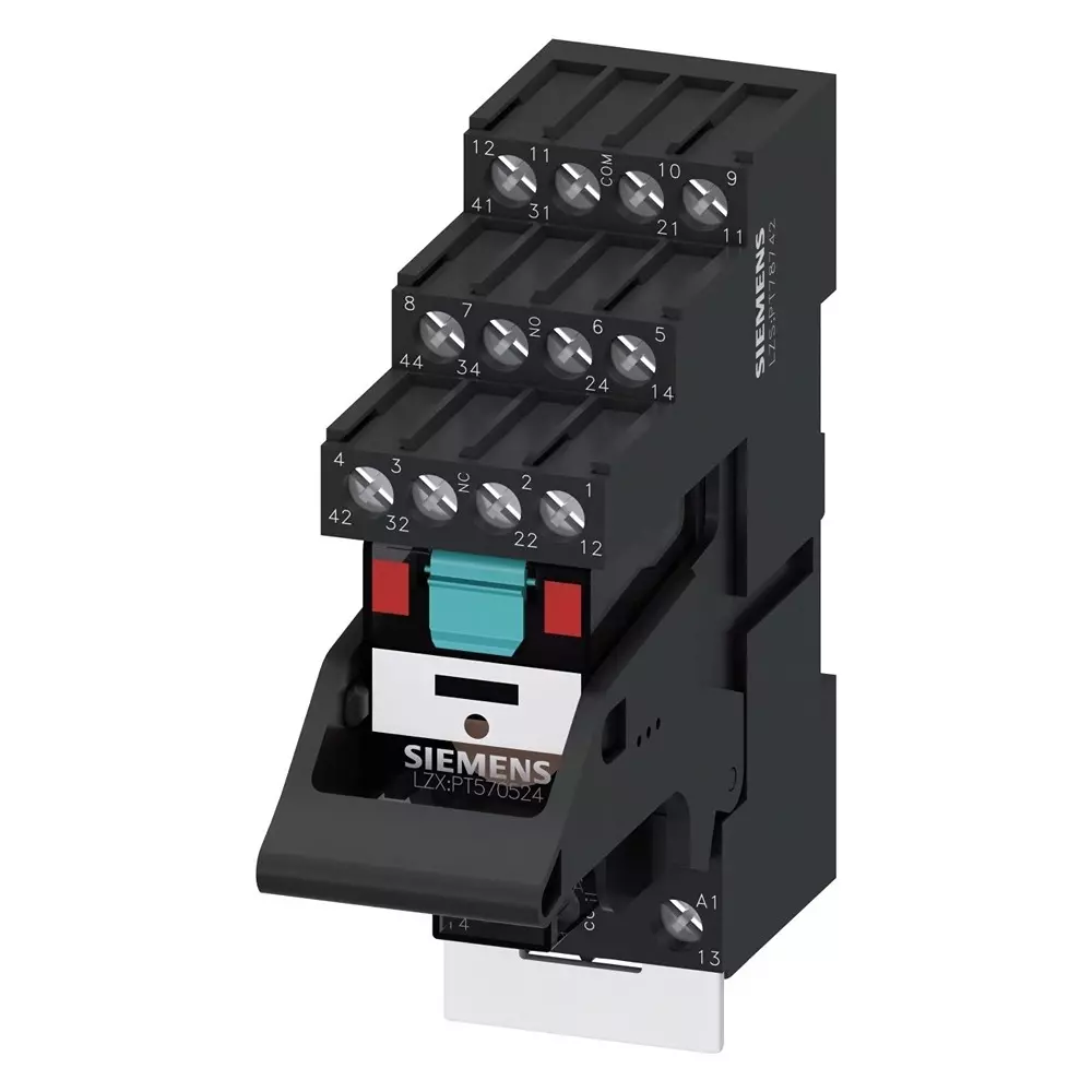 Siemens LZS Series Coupling Relay, Plug In, 115 V AC Coil, 4PDT, LZS:PT5B5S15