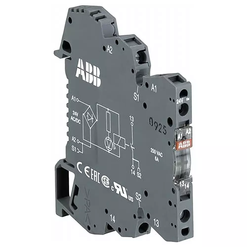 ABB CR-P Series Interface Relay, PCB Mount, 24 V DC Coil, SPDT, 6A Load, 1SNA645071R0000