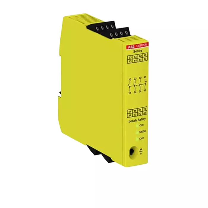 ABB - JOKAB Sentry SSR20 Two Hand Control Safety Relay 24 V DC 4 Safety Contacts, 2TLA010051R0000Sentry SSR20 24VDC