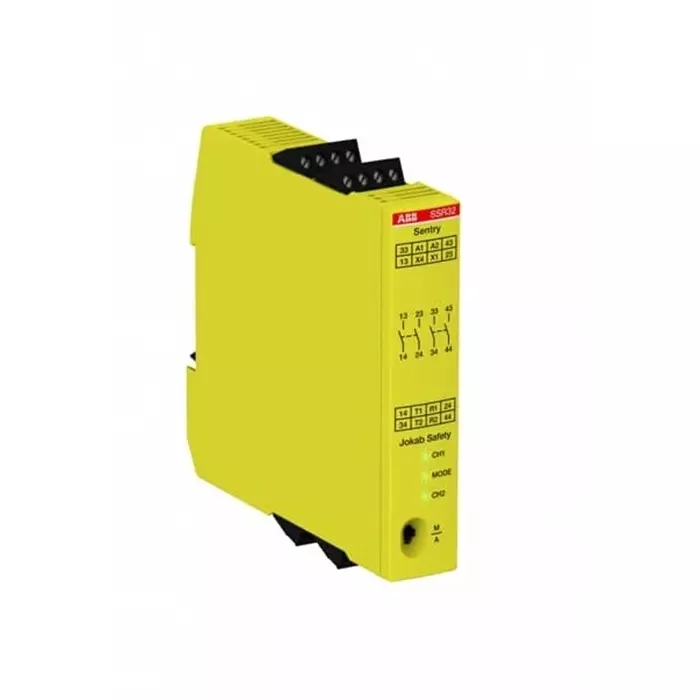 ABB - JOKAB Sentry SSR32 Time Delay Safety Relay 24 V DC Dual-Channel 4 Safety Contacts, 2TLA010052R0400Sentry SSR32 24VDC