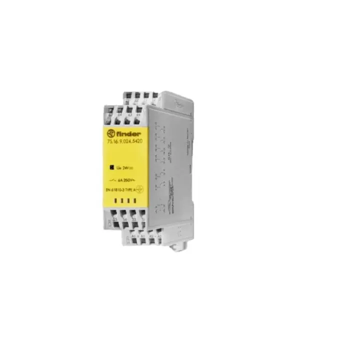 Finder 7S.16 7S Series Safety Relay 110 V DC 6 Safety Contacts, 7S.16.9.110.5420