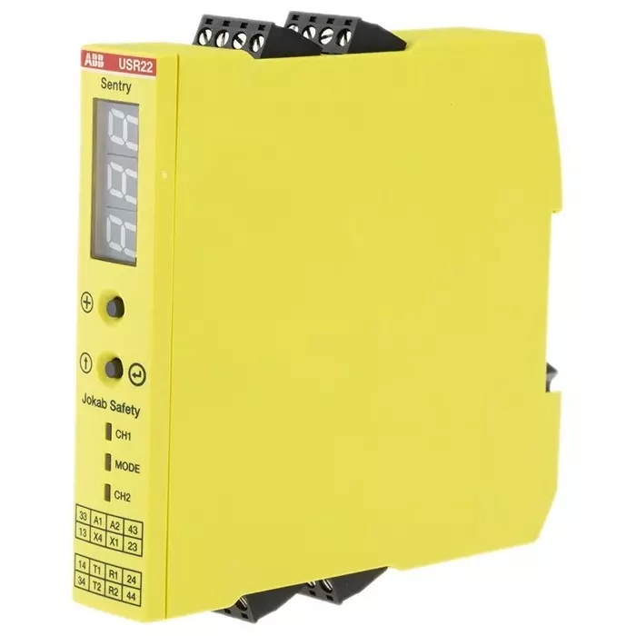 ABB - JOKAB Sentry USR22 Time Delay Safety Relay 24 V DC Dual-Channel 4 Safety Contacts, 2TLA010070R0400Sentry USR22 24VDC