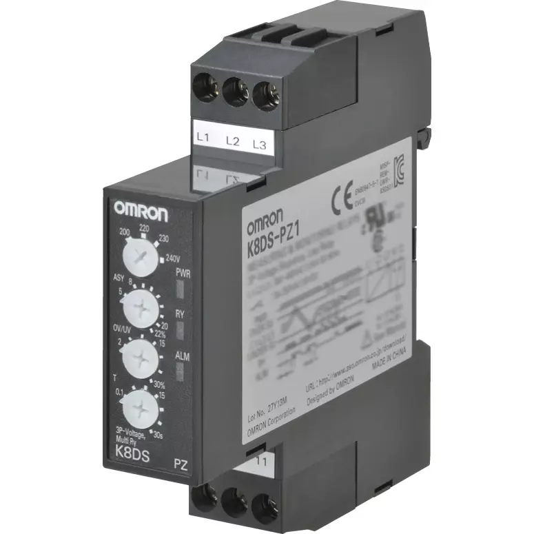 Buy Omron Three Phase Voltage + Unbalanced + Reversed Phase Loss Relay, K8DSPZ2 Online in India