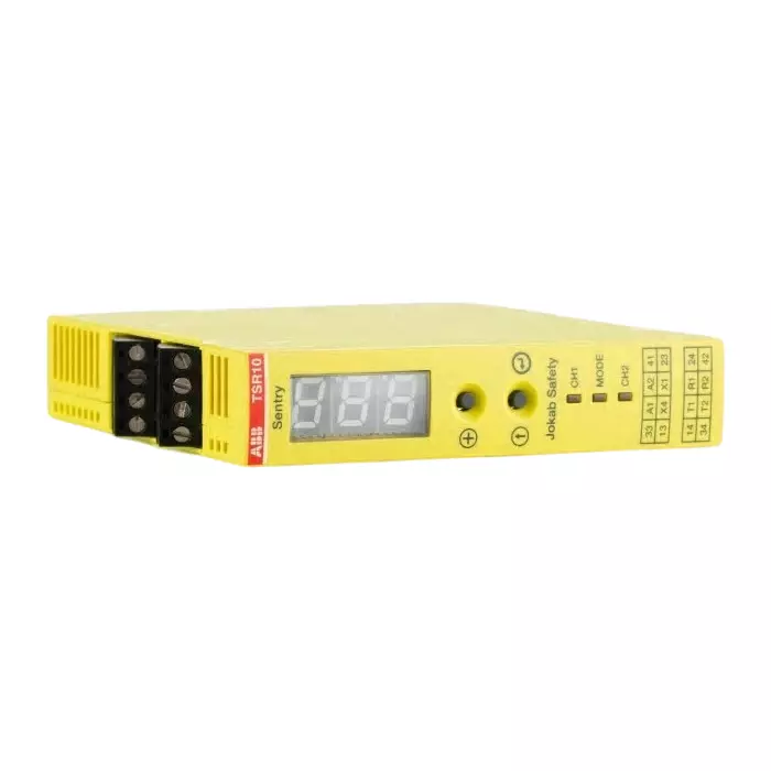 ABB - JOKAB Sentry TSR10 Time Delay Safety Relay 24 V DC Dual-Channel 4 Safety Contacts, 2TLA010060R0000Sentry TSR10 24VDC
