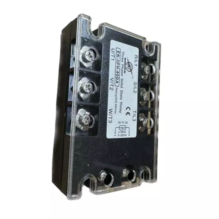 ENERTECH DC to AC Solid State Relay Three Phase 90 A 5-32 V DC Input 90-480 V AC Output, EN-3PH-90DA