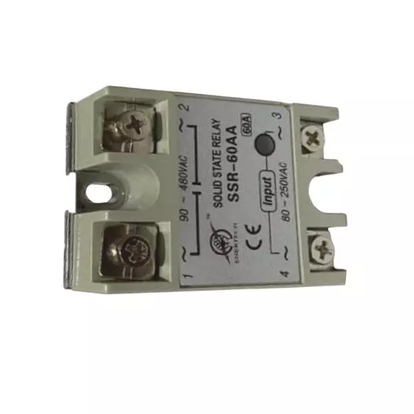 ENERTECH AC to AC Solid State Relay Single Phase 60 Amp Current Rating, EN-60 AA