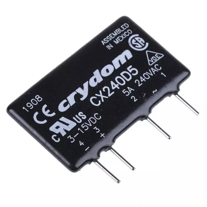 SENSATA/CRYDOM Solid State Relay CX Series 5 A Load PCB Mount 280 V AC 15 DC Control, CX240D5