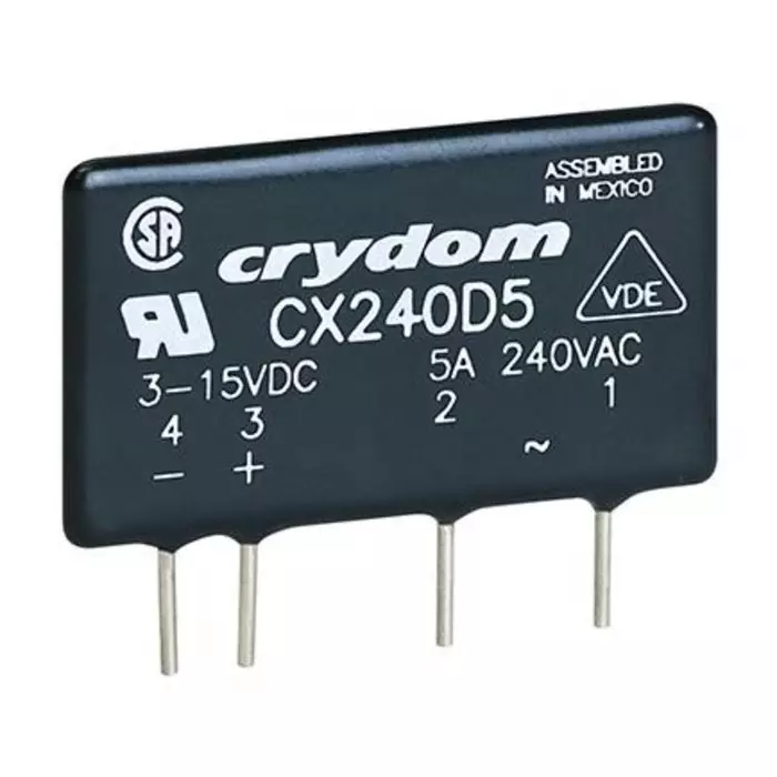 SENSATA/CRYDOM Solid State Relay CX Series 5 A Load PCB Mount 280 V AC 15 DC Control, CX240D5