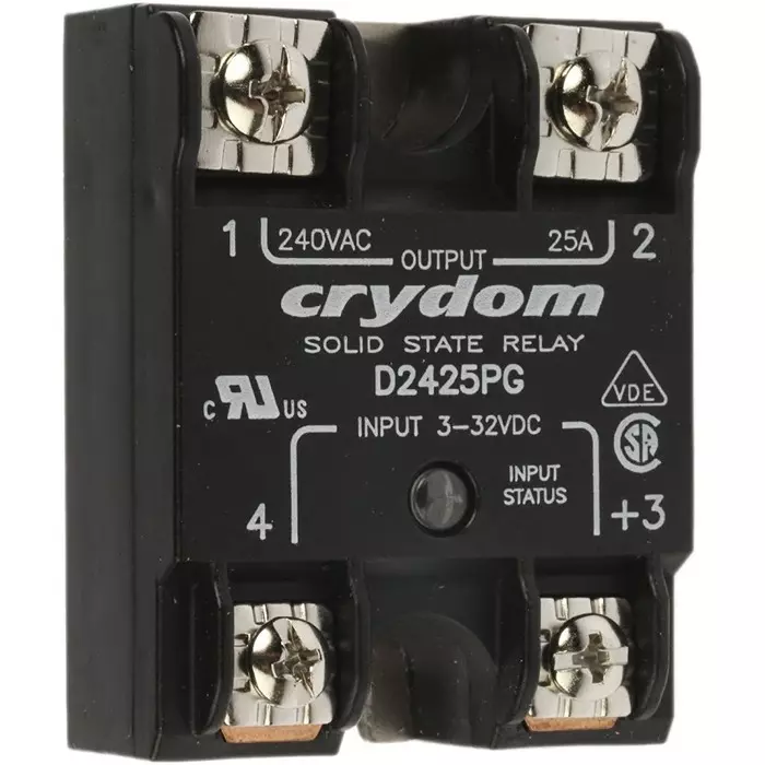 SENSATA/CRYDOM Solid State Relay 1 Series 25 A Load Panel Mount 280 V rms 32 Control, D2425PG