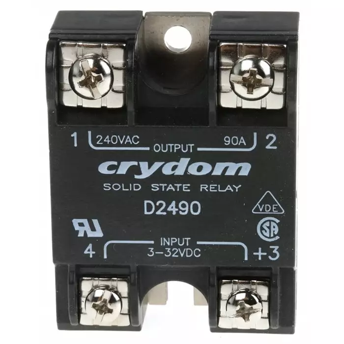 SENSATA/CRYDOM Solid State Relay Series 1 240 VAC 90 A RMS Load Surface Mount 280 V 32 Control, D2490