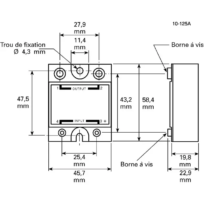 SENSATA/CRYDOM Solid State Relay Series 1 240 VAC 90 A RMS Load Surface Mount 280 V 32 Control, D2490
