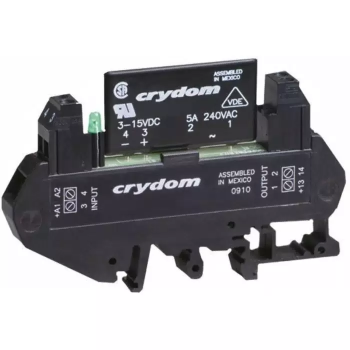 SENSATA/CRYDOM Solid State Interface Relay DRA1-CX Series 15 V DC Control 5 A RMS Load DIN Rail Mount, DRA1-CX380D5